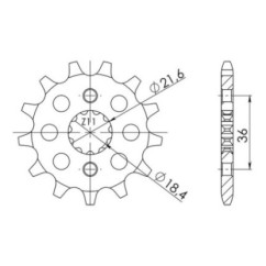 SGR PIGNONE S AC P520-D13 HONDA NX AX1 250 88 93