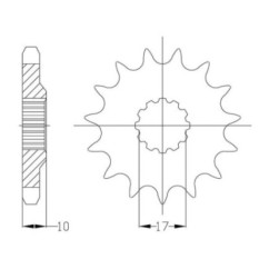 PIGNON SGR S AC P520-D13 HUSQVARNA CR 125 00-13