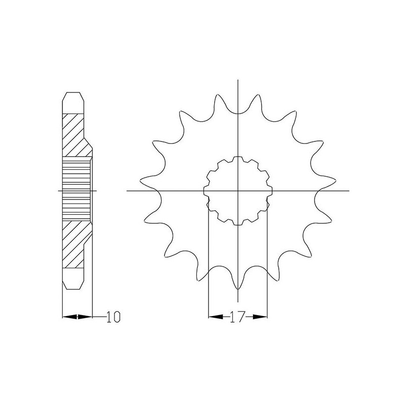 SGR PINION S AC P520-D13 HUSQVARNA CR 125 00-13