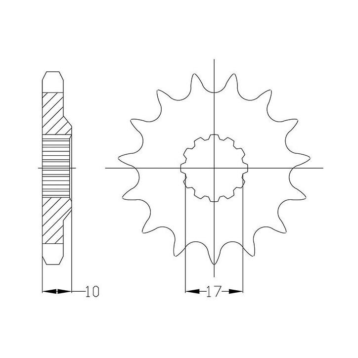 PIGNON SGR S AC P520-D13 HUSQVARNA CR 125 00-13