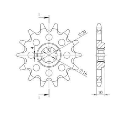 PIGNON SGR S AC P520-D13 HUSQVARNA TC 610 98 98