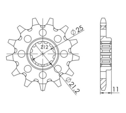 SGR PINION S AC P520-D13 HUSQVARNA TE 450 02 10