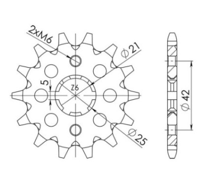 SGR PINION S AC P520-D13 KAWASAKI KDX R 220 97-05