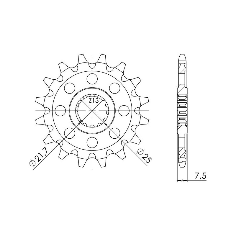 PINON SGR S AC P520-D13 KAWASAKI KLX R 450 05-06