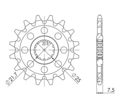 SGR PIGNONE S AC P520-D13 KAWASAKI KLX R 450 05-06