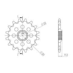 PIGNON SGR S AC P520-D13 KAWASAKI KX F 250 06-14