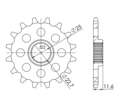 SGR PINION S AC P520-D13 POLARIS SCRAMBLER 2X4 500 00 03