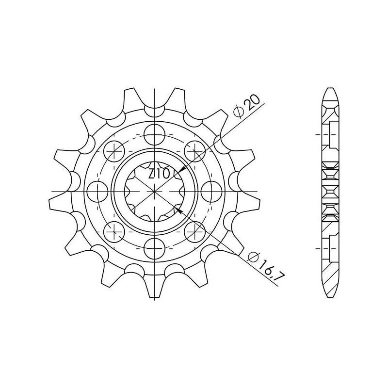 PINON SGR S AC P520-D13 SUZUKI RMZ 4T 250 04 06