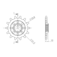 SGR PIGNON S AC P520-D13 SUZUKI RMZ 4T 450 13-23