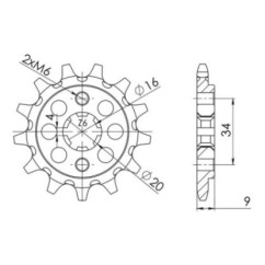 PIGNON SGR S AC P520-D13 YAMAHA TT R 230 05 15