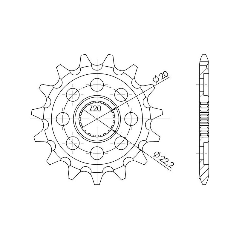 PINON SGR S AC P520-D13 YAMAHA WR F 250 01-22