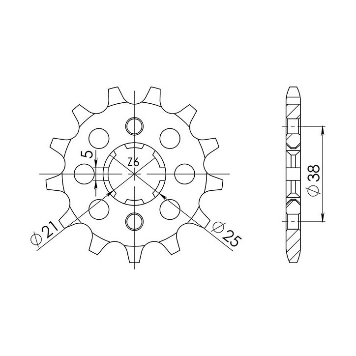 PINON SGR S AC P520-D13 YAMAHA XV VIRAGO 125 97/00