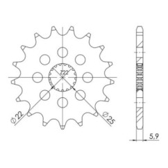 SGR PINION S AC P520-D14 APRILIA TUONO 125 03 07