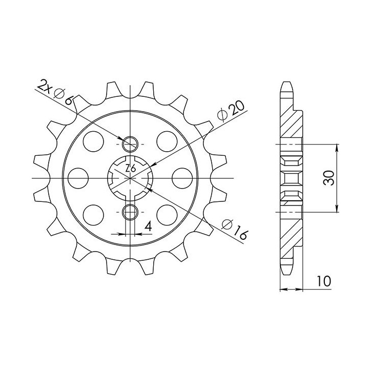 SGR PINION S AC P520-D14 CAGIVA MITO 125 00-10