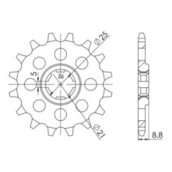 SGR PINION S AC P520-D14 CAGIVA WMX 250 89 92