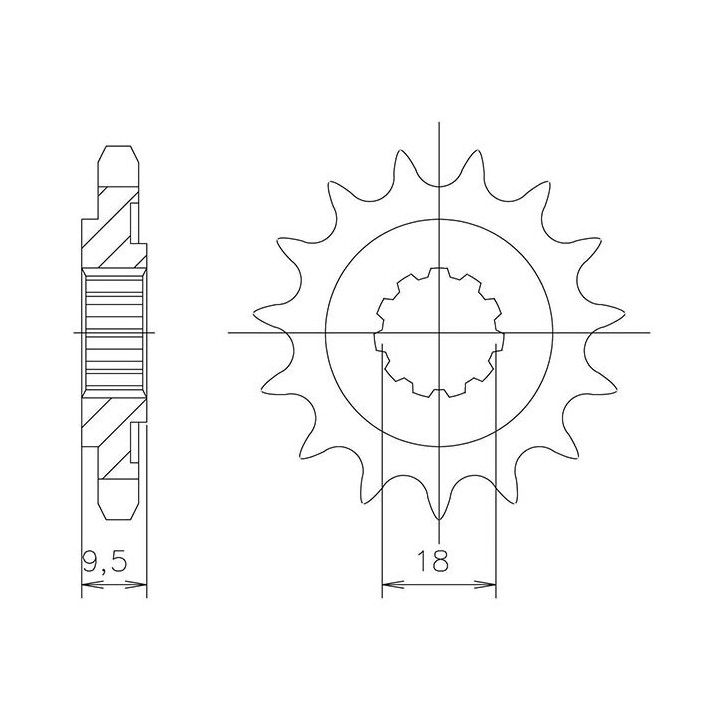 SGR PIGNONE S AC P520-D14 HONDA CR R 250 90-07