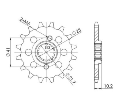 SGR PINION S AC P520-D14 HONDA FMX 650 05 07