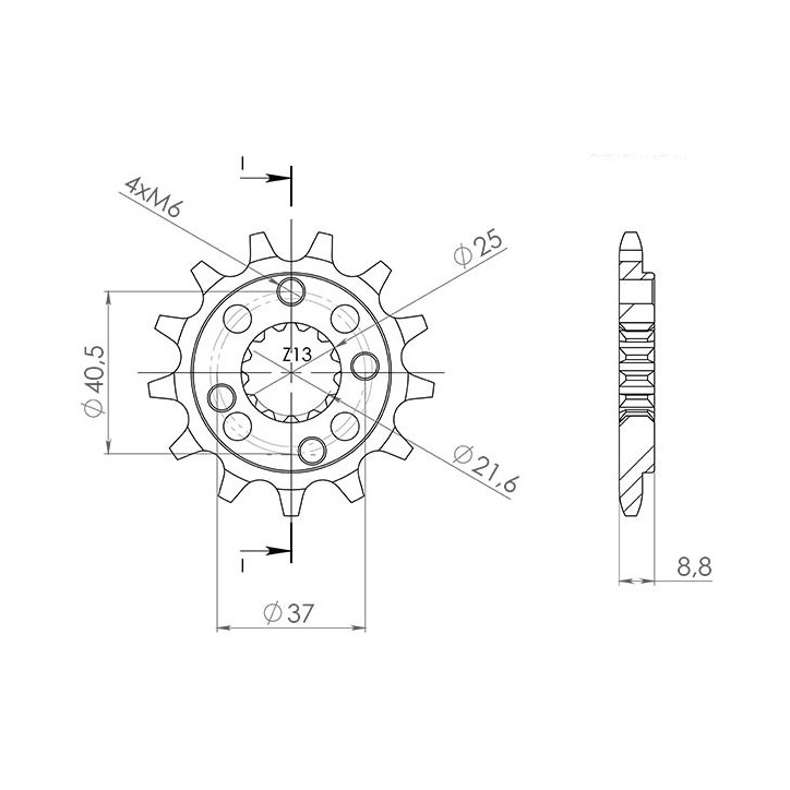 SGR PINION S AC P520-D14 HONDA TRX EX SPORTRAX 400 05/08