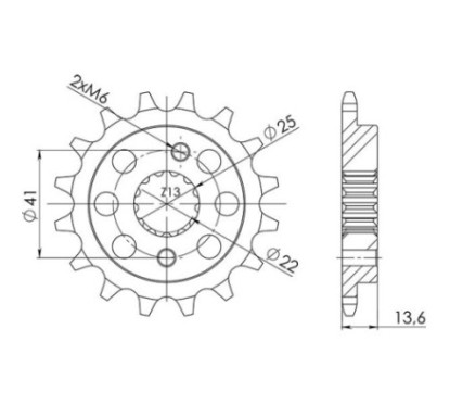 PINON SGR S AC P520-D14 HONDA XR R 650 00 07