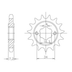 SGR PINION S AC P520-D14 HUSQVARNA SVARTPILEN 125 21 24