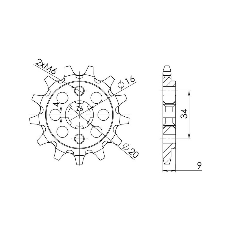 SGR PINION S AC P520-D14 HYOSUNG GV AQUILA 250 04 07