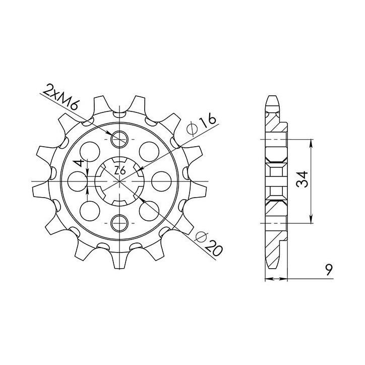 SGR PINION S AC P520-D14 HYOSUNG GV AQUILA 250 04/07