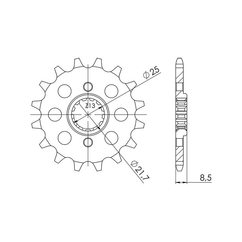 PINON SGR S AC P520-D14 KAWASAKI GPX R 250 00-07