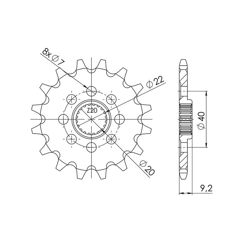 PINON SGR S AC P520-D14 KAWASAKI KFX 400 03 06