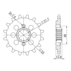 PINON SGR S AC P520-D14 KAWASAKI KLX R 650 93 00