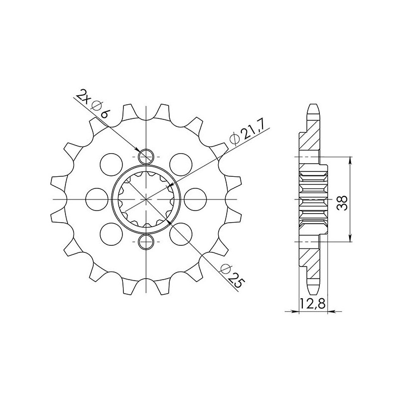 PINON SGR S AC P520-D14 KAWASAKI KLX R 650 93 00