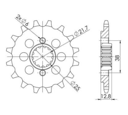 PINON SGR S AC P520-D14 KAWASAKI KLX R 650 93 00