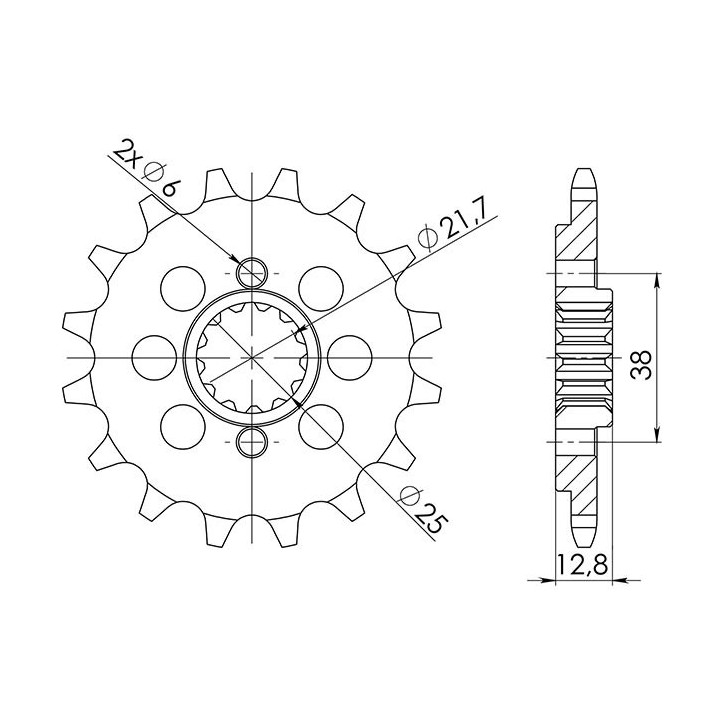 PINON SGR S AC P520-D14 KAWASAKI KLX R 650 93/00