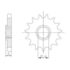 SGR PINION S AC P520-D14 KAWASAKI NINJA 300 13 17