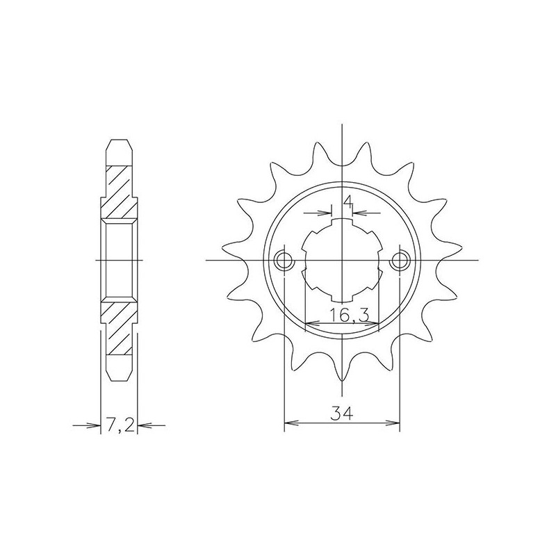 PINON SGR S AC P520-D14 KTM DUKE 4T 125 11-16