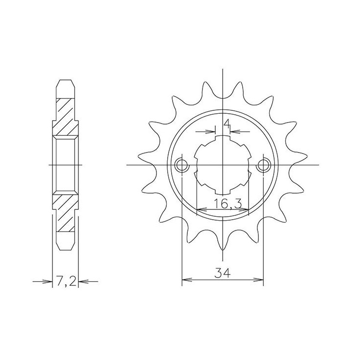 PINON SGR S AC P520-D14 KTM DUKE 4T 125 11-16