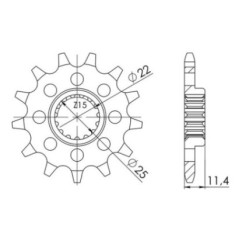 SGR PINION S AC P520-D14 KTM SMR 4T 560 06 07