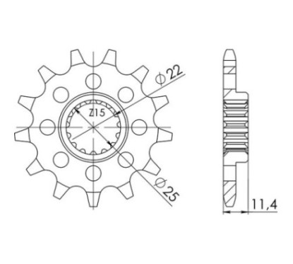 SGR PINION S AC P520-D14 KTM SMR 4T 560 06 07