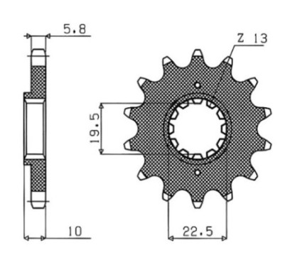 PINON SGR S AC P520-D14 SUZUKI DR-Z E 400 00 07