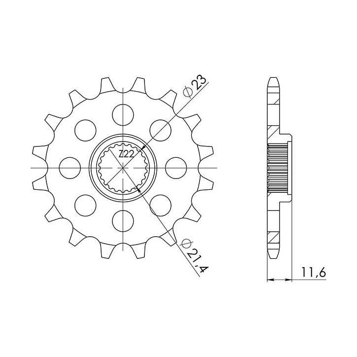 PINON SGR S AC P520-D14 YAMAHA TT R 250 99-07