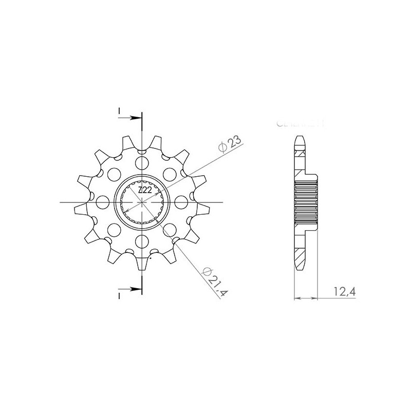 PINON SGR S AC P520-D14 YAMAHA YFM R RAPTOR 250 08 09