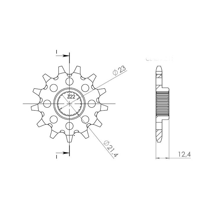 PINON SGR S AC P520-D14 YAMAHA YFM R RAPTOR 250 08/09