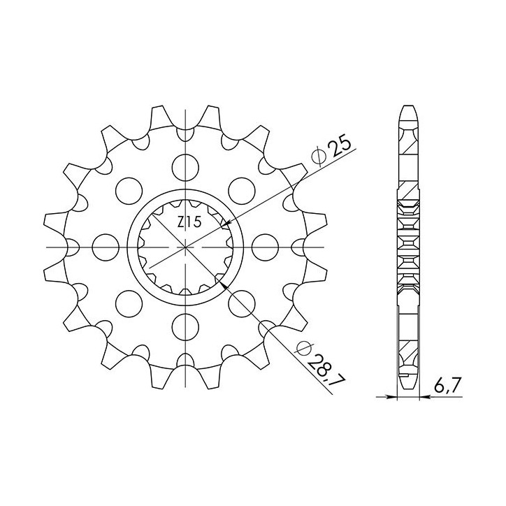 PINON SGR S AC P520-D14 YAMAHA YFM R RAPTOR 700 06/22