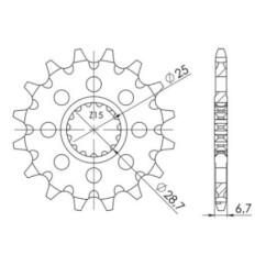 SGR PIGNONE S AC P520-D14 YAMAHA YFZ R 450 09 16