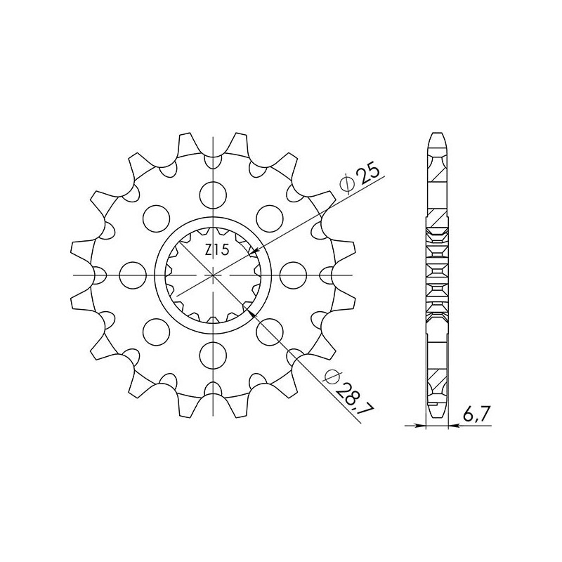 SGR PINION S AC P520-D14 YAMAHA YFZ X 450 10 11