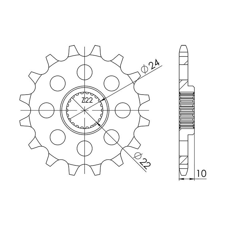 SGR PINION S AC P520-D15 APRILIA TUAREG 125 86/87