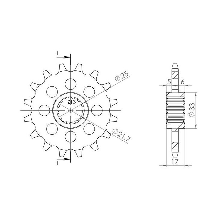 SGR PINION S AC P520-D15 BRIXTON CROSSFIRE X 500 20/24