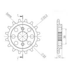 PINON SGR S AC P520-D15 DUCATI PASO 750 87-88