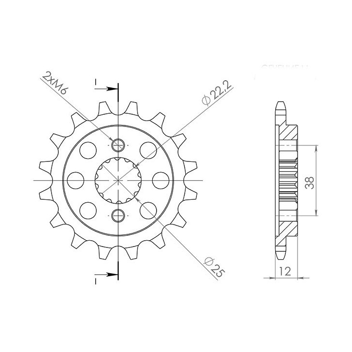 SGR PINION S AC P520-D15 DUCATI PASO 750 87-88