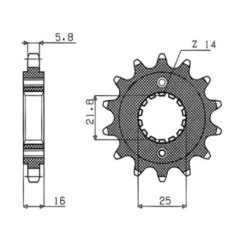 PINON SGR S AC P520-D15 DUCATI SUPERSPORT 800 03 05