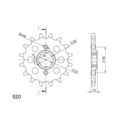 PINON SGR S AC P520-D15 HONDA NX DOMINATOR 650 88 00